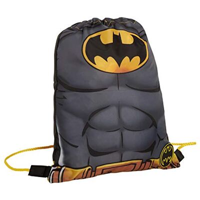 Marvel Batman sporttas met trekkoord voor jongens, zwart., One Size, Zak met trekkoord Marvel Batman sporttas met trekkoord voor jongens, zwart., One Size, Zak met trekkoord