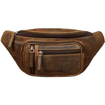 STILORD Greg' heuptas, leer, bruin, vintage, hiphop-bag, heren, dames, riemtas, riemtas voor sport, festival, reizen, tas van echt leer, Aneto bruin, L STILORD Greg' heuptas, leer, bruin, vintage, hiphop-bag, heren, dames, riemtas, riemtas voor sport, festival, reizen, tas van echt leer, Aneto bruin, L