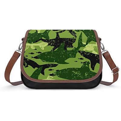 LafalPer Schoudertassen en schoudertassen voor dames, handtas, bedrukt, van PU-leer, schoudertas, modieus, elegant, dinosaurusstad, Kleur: zwart/bruin,, 31×11×22cm LafalPer Schoudertassen en schoudertassen voor dames, handtas, bedrukt, van PU-leer, schoudertas, modieus, elegant, dinosaurusstad, Kleur: zwart/bruin,, 31×11×22cm
