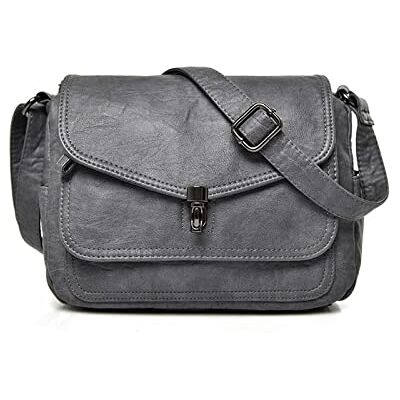 NICOLE & DORIS Schoudertas voor dames, meerdere zakken, handtas, retro schoudertas, PU-leer, lichte tas NICOLE & DORIS Schoudertas voor dames, meerdere zakken, handtas, retro schoudertas, PU-leer, lichte tas
