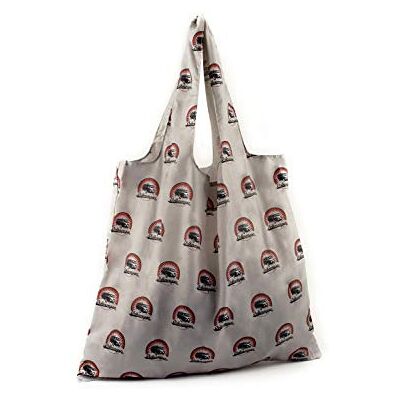 BRISA VW Volkswagen Collectie Grote boodschappentas, vintage logo/grijs, polyester, VW T1 bus BRISA VW Volkswagen Collectie Grote boodschappentas, vintage logo/grijs, polyester, VW T1 bus