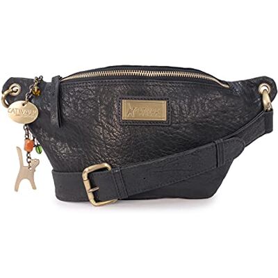 Catwalk Collection Handbags Heuptas voor dames van leer Elegante heuptas Verstelbare schouderriem Reizen, Vakantie, Festival ARIANA Zwart Catwalk Collection Handbags Heuptas voor dames van leer Elegante heuptas Verstelbare schouderriem Reizen, Vakantie, Festival ARIANA Zwart