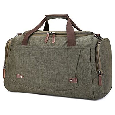 FANDARE Reistas, retro, weekendtas, heren, schoudertas, sporttas, grote dames, draagtas, zwangerschapskoffer, Groen A FANDARE Reistas, retro, weekendtas, heren, schoudertas, sporttas, grote dames, draagtas, zwangerschapskoffer, Groen A