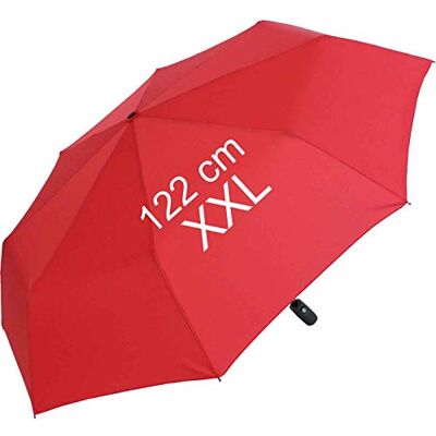 iX-brella Full Class XXL zakparaplu met automatisch openen en sluiten, groot dak van 122 cm, Rood, Zakparaplu XXL iX-brella Full Class XXL zakparaplu met automatisch openen en sluiten, groot dak van 122 cm, Rood, Zakparaplu XXL