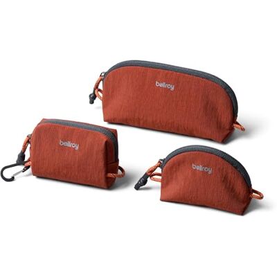 Bellroy Lite Pocket Trio (Trio van agile, ultralicht, om in bagage te steken of aan je tas te bevestigen), klei, Eén maat, Lite Pocket Trio Lot de 3 mini pochettes ultra légères conçues pour organiser et s'attacher à votre sac Bellroy Lite Pocket Trio (Trio van agile, ultralicht, om in bagage te steken of aan je tas te bevestigen), klei, Eén maat, Lite Pocket Trio Lot de 3 mini pochettes ultra légères conçues pour organiser et s'attacher à votre sac