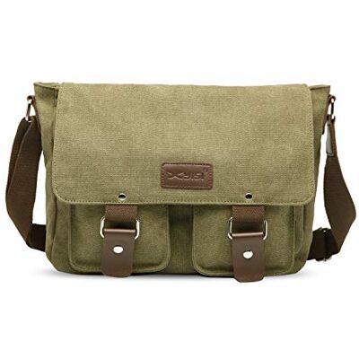FANDARE canvas koerierstas, schoudertas, 7,9 inch iPad-tas, unisex canvastas, werktas voor mannen en vrouwen, dames/heren reistas FANDARE canvas koerierstas, schoudertas, 7,9 inch iPad-tas, unisex canvastas, werktas voor mannen en vrouwen, dames/heren reistas