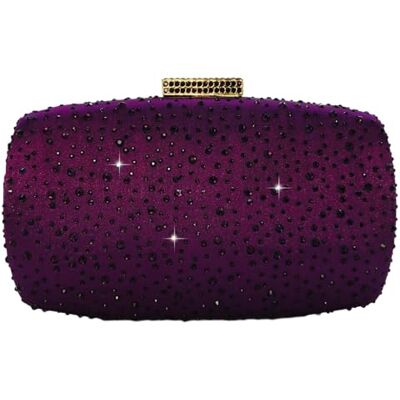 Boutique De FGG Avondhandtas met diamanten voor dames, paars, S S Boutique De FGG Avondhandtas met diamanten voor dames, paars, S S