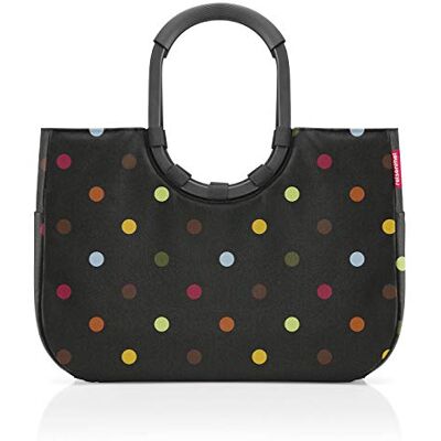 reisenthel loopshopper L Stevige tas met praktische vakken van gerecyclede PET-flessen charmant en waterdicht design, frame stippen, 46 x 34,50 x 25 cm, tas reisenthel loopshopper L Stevige tas met praktische vakken van gerecyclede PET-flessen charmant en waterdicht design, frame stippen, 46 x 34,50 x 25 cm, tas