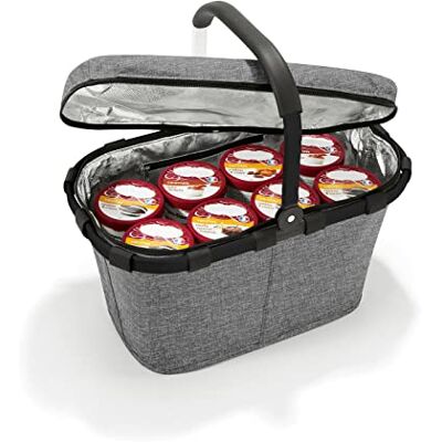 reisenthel Carrybag iso Stabiele boodschappenmand met koelfunctie elegant en waterdicht design met afsluitbaar deksel, zilver, eenheidsmaat, boodschappenmand reisenthel Carrybag iso Stabiele boodschappenmand met koelfunctie elegant en waterdicht design met afsluitbaar deksel, zilver, eenheidsmaat, boodschappenmand