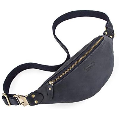 Contacts Heuptas van echt leer voor heren, multifunctionele heuptas met ritssluiting, donkerblauw, eenheidsmaat, koffer, Donkerblauw, Koffer Contacts Heuptas van echt leer voor heren, multifunctionele heuptas met ritssluiting, donkerblauw, eenheidsmaat, koffer, Donkerblauw, Koffer