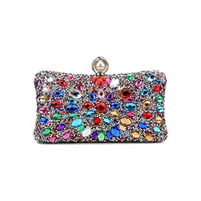 CORIOS Avondtas van strass, dames, diamant, clutch, elegant, tassen, handtas, bruid, ceremonie, bruiloft, feest, cocktailtas, portemonnee, Zilver-veelkleurig, L, Koppeling CORIOS Avondtas van strass, dames, diamant, clutch, elegant, tassen, handtas, bruid, ceremonie, bruiloft, feest, cocktailtas, portemonnee, Zilver-veelkleurig, L, Koppeling
