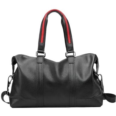 SDIUAKBV Heren lederen reistas echt lederen reistas casual handtas hoge capaciteit fitness tas 13 inch laptop schoudertas camping tas, zwart., Eén maat SDIUAKBV Heren lederen reistas echt lederen reistas casual handtas hoge capaciteit fitness tas 13 inch laptop schoudertas camping tas, zwart., Eén maat