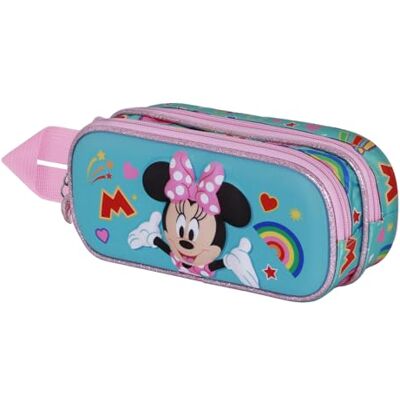 Disney Minnie Mouse Greet-3D dubbel etui, turquoise, 22 x 10 cm, Minnie Mouse turquoise, één maat, dubbel 3D-etui, Minnie Mouse turkoois, One size, Dubbele 3D-etui Disney Minnie Mouse Greet-3D dubbel etui, turquoise, 22 x 10 cm, Minnie Mouse turquoise, één maat, dubbel 3D-etui, Minnie Mouse turkoois, One size, Dubbele 3D-etui