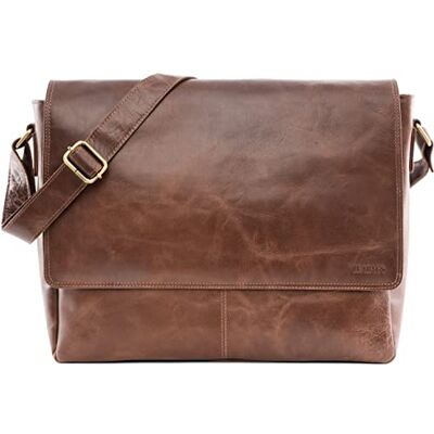 LEABAGS Acapulco Uniseks schoudertas (1 stuk), Vintage cognac, boho, gedeconstrueerd, minimalistisch, retro, utilitair, westers, hedendaags LEABAGS Acapulco Uniseks schoudertas (1 stuk), Vintage cognac, boho, gedeconstrueerd, minimalistisch, retro, utilitair, westers, hedendaags