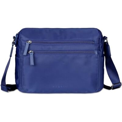 bugatti Mare 1.0 Schoudertas voor dames, lichte tas met verstelbare riem, Blauw bugatti Mare 1.0 Schoudertas voor dames, lichte tas met verstelbare riem, Blauw
