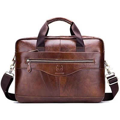 FANDARE Heren Koffer Schoudertas Laptop Messenger Tas Schoudertassen Aktetas Zakelijke Lederen Handtas Waterdichte Zakelijke Tas Reizen Crossbody Bag, Bruin, L, Koffer FANDARE Heren Koffer Schoudertas Laptop Messenger Tas Schoudertassen Aktetas Zakelijke Lederen Handtas Waterdichte Zakelijke Tas Reizen Crossbody Bag, Bruin, L, Koffer