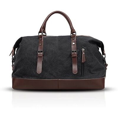 FANDARE Reistas Canvas Handtas Schoudertas Mannen Vrouwen Handtas Schoudertas Canvas Tas Sporttas Reizen Duffeltas voor Weekend Camping Wandelen Vrije tijd Reizen Zaken, Zwart, L FANDARE Reistas Canvas Handtas Schoudertas Mannen Vrouwen Handtas Schoudertas Canvas Tas Sporttas Reizen Duffeltas voor Weekend Camping Wandelen Vrije tijd Reizen Zaken, Zwart, L
