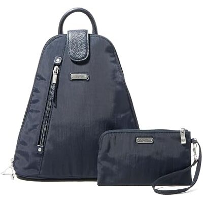 Baggallini Metro Sac à dos avec dragonne RFID pour téléphone, convertible pour femme avec bretelles réglables, bleu marine français, taille unique Baggallini Metro Sac à dos avec dragonne RFID pour téléphone, convertible pour femme avec bretelles réglables, bleu marine français, taille unique