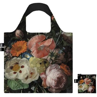LOQI Rachel Ruysch, Still Life with Flowers on a Marbre Tabletop 1716, gerecyclede tas, meerkleurig, westers LOQI Rachel Ruysch, Still Life with Flowers on a Marbre Tabletop 1716, gerecyclede tas, meerkleurig, westers