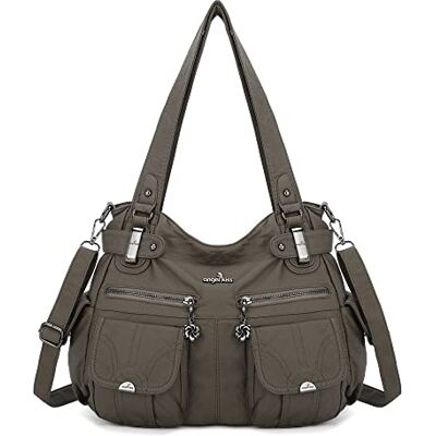 Kiss Handtas With Crossbody Strap Tote-Hobo Crossbody Dames (1 stuk), 1 x grijze klei, Minimaal Kiss Handtas With Crossbody Strap Tote-Hobo Crossbody Dames (1 stuk), 1 x grijze klei, Minimaal