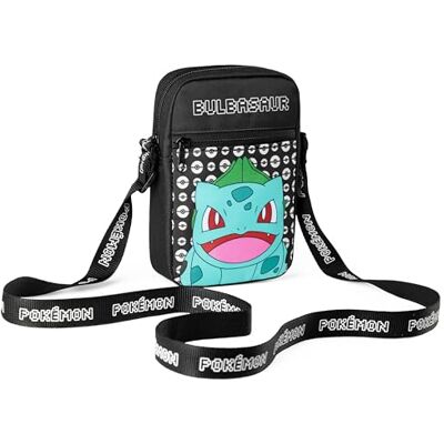 Pokémon Pokemon Schoudertas voor kinderen, kleine tas, crossbody bag, meerdere zakken, kinderen, jongeren, cadeau-idee Pikachu Eevee (zwart/blauw bulbizarre) M Pokémon Pokemon Schoudertas voor kinderen, kleine tas, crossbody bag, meerdere zakken, kinderen, jongeren, cadeau-idee Pikachu Eevee (zwart/blauw bulbizarre) M