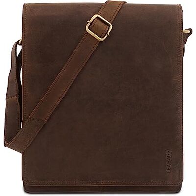 LEABAGS London Leren schoudertas, laptoptas tot 13 inch, messengertas van echt buffelleer in vintage look, schoudertas, werktas, 26 x 8 x 31 cm 26x8x31cm LEABAGS London Leren schoudertas, laptoptas tot 13 inch, messengertas van echt buffelleer in vintage look, schoudertas, werktas, 26 x 8 x 31 cm 26x8x31cm