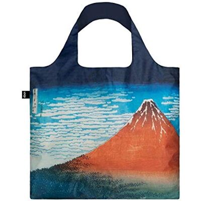 LOQI HOKUSAI Tas Fuji rood, bergen bij helder weer, meerkleurig, één maat, Meerkleurig, boodschappentas LOQI HOKUSAI Tas Fuji rood, bergen bij helder weer, meerkleurig, één maat, Meerkleurig, boodschappentas