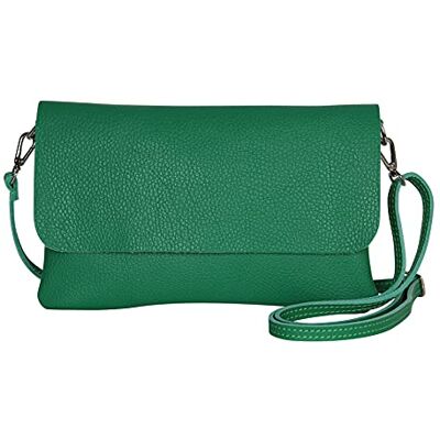 AmbraModa GLX11 Schoudertas voor dames, van echt leer, met afneembare en verstelbare schouderriem, geschikt voor mobiele telefoons en tablets tot 7 inch, grasgroen, 24 x 14 cm 24 x 14 cm AmbraModa GLX11 Schoudertas voor dames, van echt leer, met afneembare en verstelbare schouderriem, geschikt voor mobiele telefoons en tablets tot 7 inch, grasgroen, 24 x 14 cm 24 x 14 cm