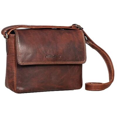 STILORD "Denisse" Schoudertas voor dames, leer, handtas, dames, schoudertas, vintage, leren tas, voor elke dag, crossbody bag. Kleur: bergamo bruin, Salerno Bruin, M, Schoudertas STILORD "Denisse" Schoudertas voor dames, leer, handtas, dames, schoudertas, vintage, leren tas, voor elke dag, crossbody bag. Kleur: bergamo bruin, Salerno Bruin, M, Schoudertas
