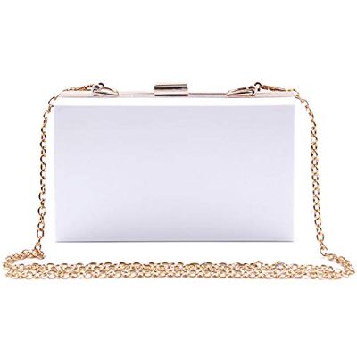 EVEOUT Vrouwen Acryl Mode Transparante Cluches Nachtelijke Koppelingen Transparante Doos Dames Lichaam Kruis Jelly Handtas Handtas Handtas Cadeau, Klassieke acryldoos wit, Eén maat, Clutch EVEOUT Vrouwen Acryl Mode Transparante Cluches Nachtelijke Koppelingen Transparante Doos Dames Lichaam Kruis Jelly Handtas Handtas Handtas Cadeau, Klassieke acryldoos wit, Eén maat, Clutch