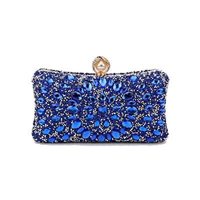 CORIOS Dames Strass Avondtassen Diamant Clutch Elegante Tote Handtassen Schouder Ceremonie Bruiloft Party Cocktail Pouch Portemonnee, Donkerblauw, L, Clutch CORIOS Dames Strass Avondtassen Diamant Clutch Elegante Tote Handtassen Schouder Ceremonie Bruiloft Party Cocktail Pouch Portemonnee, Donkerblauw, L, Clutch