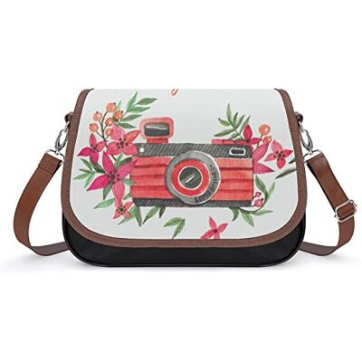 LafalPer Handtas voor dames, leer, schoudertas, bedrukt, schoudertassen, origineel, elegant, schattig, cartoon, circus, Kleur: zwart/bruin,, 31×11×22cm LafalPer Handtas voor dames, leer, schoudertas, bedrukt, schoudertassen, origineel, elegant, schattig, cartoon, circus, Kleur: zwart/bruin,, 31×11×22cm