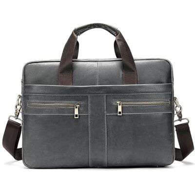 FANDARE Heren Laptop Koffer Schoudertassen Zakelijke Mannen Lederen Handtas Waterdichte Messenger Bag Crossbody Bag, grijs., koffer FANDARE Heren Laptop Koffer Schoudertassen Zakelijke Mannen Lederen Handtas Waterdichte Messenger Bag Crossbody Bag, grijs., koffer