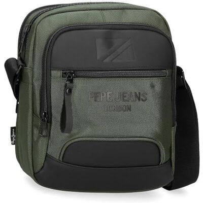 Pepe Jeans Bromley Bagage Messenger Bag voor heren, Groen, Grote schoudertas Pepe Jeans Bromley Bagage Messenger Bag voor heren, Groen, Grote schoudertas
