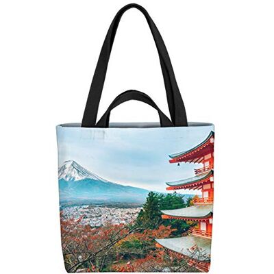 VOID Mont Fuji boodschappentas, 33 x 33 x 14 cm, 15 l, shopper bag, meerkleurig, XXL, casual, Meerkleurig, XXL, casual VOID Mont Fuji boodschappentas, 33 x 33 x 14 cm, 15 l, shopper bag, meerkleurig, XXL, casual, Meerkleurig, XXL, casual