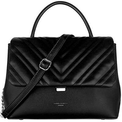 David Jones Schoudertas met klep gewatteerd Chevron voor dames Handtas van PU-leer op de schouder Tas in de vorm van een schooltas, handvat, kettingen, middelgroot, elegant, modieus, chic Eén maat David Jones Schoudertas met klep gewatteerd Chevron voor dames Handtas van PU-leer op de schouder Tas in de vorm van een schooltas, handvat, kettingen, middelgroot, elegant, modieus, chic Eén maat
