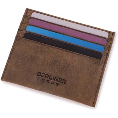 Berliner Bags Creditcardhoes van hoogwaardig fijn leer met RFID-bescherming en geschenkdoos, espresso, S, minimalistisch Berliner Bags Creditcardhoes van hoogwaardig fijn leer met RFID-bescherming en geschenkdoos, espresso, S, minimalistisch