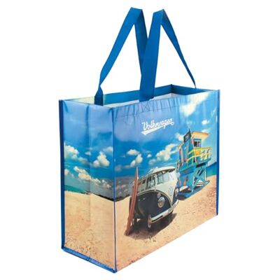 BRISA VW Collection Volkswagen Grote boodschappentas strandtas (VW T1 Bulli Bus motief strandleven), strandleven, Non Woven, Bus T1 BRISA VW Collection Volkswagen Grote boodschappentas strandtas (VW T1 Bulli Bus motief strandleven), strandleven, Non Woven, Bus T1