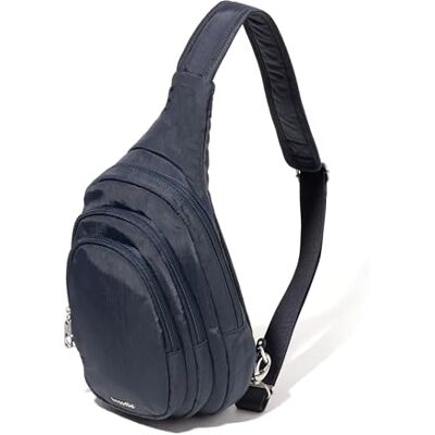Baggallini Bandoulière antivol multi-fermeture éclair 2,4 x 4,5 m – Sac à bandoulière de voyage moyen – Fermeture portefeuille RFID indéchirable, bleu marine français Baggallini Bandoulière antivol multi-fermeture éclair 2,4 x 4,5 m – Sac à bandoulière de voyage moyen – Fermeture portefeuille RFID indéchirable, bleu marine français