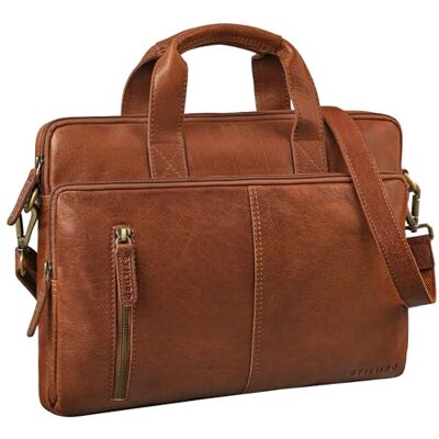 STILORD Raihn Laptoptas, echt leer, 15,6 inch, schoudertas, voor werk, reizen, zakelijk, Maraska bruin, M, Handdoek STILORD Raihn Laptoptas, echt leer, 15,6 inch, schoudertas, voor werk, reizen, zakelijk, Maraska bruin, M, Handdoek