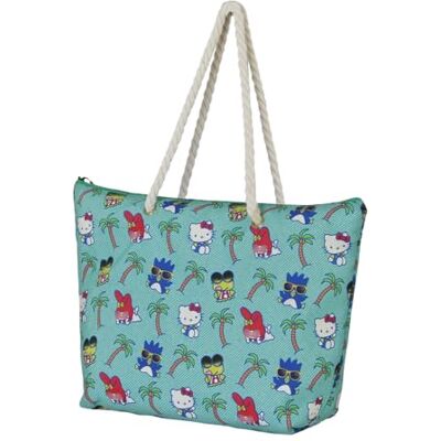 KARACTERMANIA Soleil Beach Bag Sanrio Soleil Strandtas, Sanrio, uniseks, 1 stuk, Hello Kitty Turkoois, Eén maat, Zon strandtas Sanrio KARACTERMANIA Soleil Beach Bag Sanrio Soleil Strandtas, Sanrio, uniseks, 1 stuk, Hello Kitty Turkoois, Eén maat, Zon strandtas Sanrio