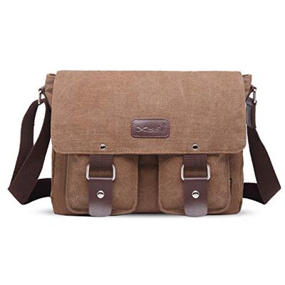 FANDARE canvas koerierstas, schoudertas, 7,9 inch iPad-tas, unisex canvastas, werktas voor mannen en vrouwen, dames/heren reistas FANDARE canvas koerierstas, schoudertas, 7,9 inch iPad-tas, unisex canvastas, werktas voor mannen en vrouwen, dames/heren reistas