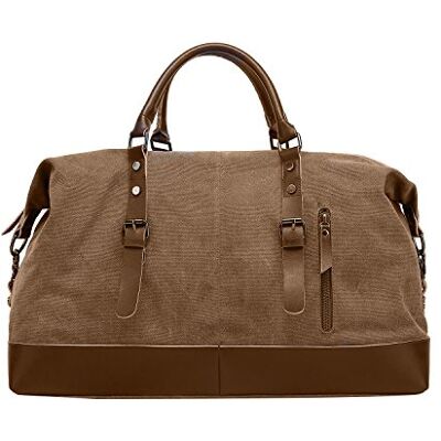 FANDARE Canvas tas handtas en schouderriem mannen en vrouwen schouder en hand bruin, L FANDARE Canvas tas handtas en schouderriem mannen en vrouwen schouder en hand bruin, L