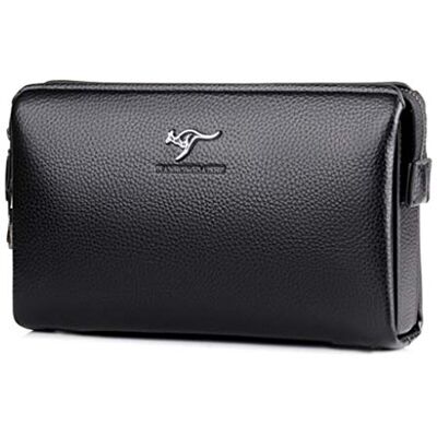 PPGE Lederen Code Lock Pouch voor Man Handtas Grote Portemonnee Clutch Tas Clutch Kaarthouder Cheque Munt voor Zakelijk Avond Bruiloft, Zwart, Zwart M PPGE Lederen Code Lock Pouch voor Man Handtas Grote Portemonnee Clutch Tas Clutch Kaarthouder Cheque Munt voor Zakelijk Avond Bruiloft, Zwart, Zwart M
