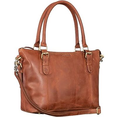 STILORD Vanessa" Damestas, schoudertas, echt leer, schoudertas, grote shopper, bag, kleur: andorra bruin STILORD Vanessa" Damestas, schoudertas, echt leer, schoudertas, grote shopper, bag, kleur: andorra bruin