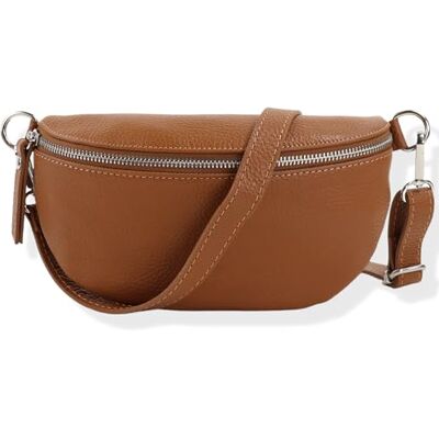 Blade Heuptas voor dames van echt leer, elegante heuptas voor dames met 2 afneembare en verstelbare riemen met patroon en leer, schoudertas voor dames, borsttas, Bruin Blade Heuptas voor dames van echt leer, elegante heuptas voor dames met 2 afneembare en verstelbare riemen met patroon en leer, schoudertas voor dames, borsttas, Bruin