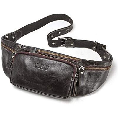 FANDARE Heuptas Borsttas Heren Heuptas Leer Heuptas Schoudertas Sling Bag Waterdicht Sling Bag voor Sport, Klimmen, Joggen, Wandelen, Reizen Jongens, Bruin, L FANDARE Heuptas Borsttas Heren Heuptas Leer Heuptas Schoudertas Sling Bag Waterdicht Sling Bag voor Sport, Klimmen, Joggen, Wandelen, Reizen Jongens, Bruin, L