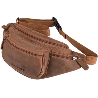 STILORD "Eliah" Vintage heuptas van leer, verstelbare riem, buiktas, heuptas, ideaal voor sport, reizen, dagelijks gebruik, duurzaam, kleur: bruin donker STILORD "Eliah" Vintage heuptas van leer, verstelbare riem, buiktas, heuptas, ideaal voor sport, reizen, dagelijks gebruik, duurzaam, kleur: bruin donker