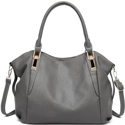 Miss Lulu Schoudertas voor dames, hobo-stijl, van zacht PU-leer, met 2 riemen en handvat aan de bovenkant, eenvoudig en elegant cadeau voor kantoor, reizen, school, bibliotheek, M Miss Lulu Schoudertas voor dames, hobo-stijl, van zacht PU-leer, met 2 riemen en handvat aan de bovenkant, eenvoudig en elegant cadeau voor kantoor, reizen, school, bibliotheek, M