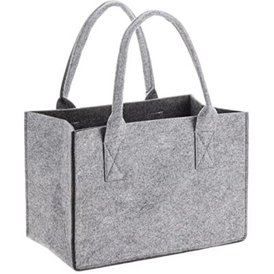 GLOREX 6 1212 270 vilten tas in moderne look ca. 26 x 38 x 24 cm grijs/antraciet boodschappentas voor het bewaren en vervoeren van levensmiddelen onderhoudsvriendelijk GLOREX 6 1212 270 vilten tas in moderne look ca. 26 x 38 x 24 cm grijs/antraciet boodschappentas voor het bewaren en vervoeren van levensmiddelen onderhoudsvriendelijk